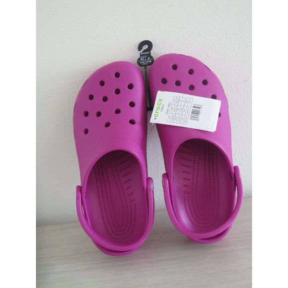 Crocs 10001-6SV Men's Sz 8 Women's Sz 10 Fuchsia Fun Classic Clogs - Picture 8 of 9